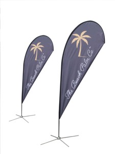 Trong nhà & ngoài trời biểu ngữ lông với cực, đứng cho quảng cáo khuyến mãi - Product Image 3