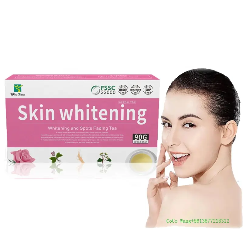 Huid Whitening En Vlekken Vervagen Thee 7 Dagen Schoonheid Afvallen Detox Custom Skin Witter Smoothing Thee Anti-Aging glow Thee