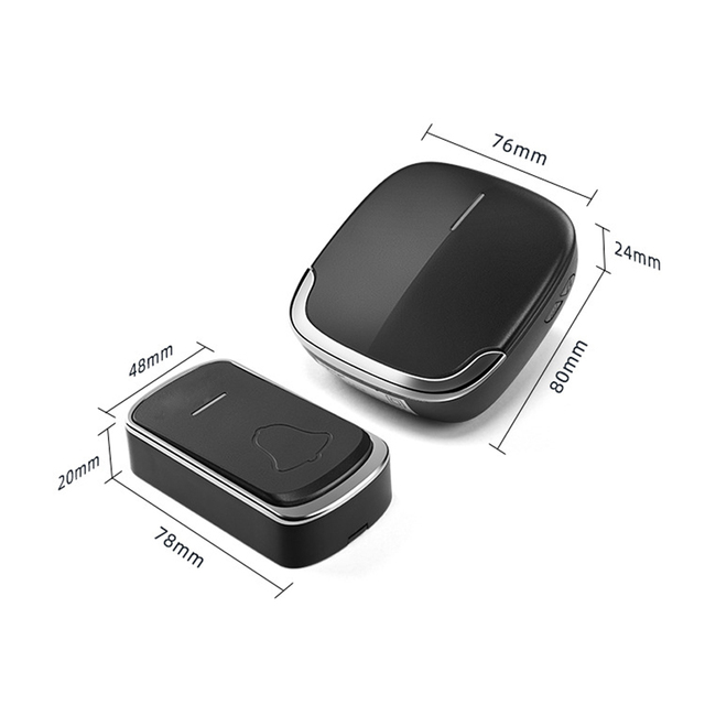 IP44 Waterproof 200m Long Range Door Phones EU UK US CN Plug-In Wireless Outdoor Door Bell for Home Office Apartment for Deaf