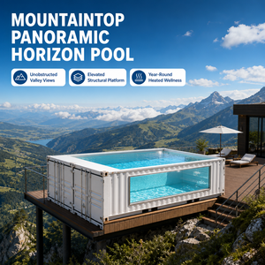 Bassin de plongée Addotron en conteneur maritime avec paroi en tôle d'acier galvanisé de trois millimètres, haute rigidité structurelle, direct usine - Product Image 1