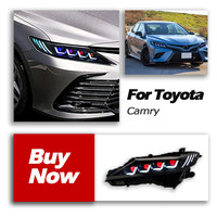 Phares LED RGB Demon Eyes pour Toyota Camry 2018-2023, ensemble de projecteurs laser, commande par application, Plug & Play