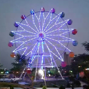 Gran Oferta: Rueda de la Fortuna de Acero Personalizada para Parques de Atracciones, 30m de Altura, para Luna Park - Product Image 4