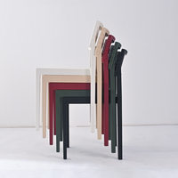 Chaise empilable en plastique avec dossier, tabouret de loisirs épaissi, mobilier moderne pour la maison, chaise de salle à manger commerciale pour balcon extérieur