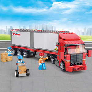 Série Bus - Train de marchandises à double wagon - Blocs de construction modulaires - Modèle de ville - Jouet pour <span class=keywords><strong>enfants</strong></span> - Plastique ABS - Cadeau - Product Image 2