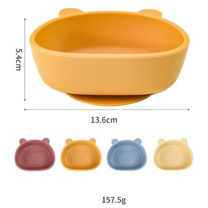Juego de Platos de Silicona Antideslizantes y Duraderos con Ventosa en Forma de Oso, Cuchara para Bebés y Niños Pequeños, Entrenamiento de Alimentación, Flujo Rápido, Ecológico, Libre de BPA - Product Image 2