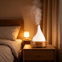 Diffuseur d'arômes ultrasonique, machine à parfum aux huiles essentielles avec lumière nocturne colorée, humidificateur d'aromathérapie de bureau pour la maison