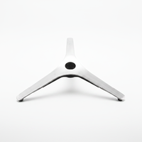 Base de chaise de bureau robuste, pieds de tabouret de bar modernes et minimalistes en alliage d'aluminium, quincaillerie de mobilier personnalisable