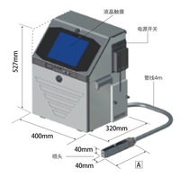 Imprimante à jet d'encre continu industrielle, machine de codage intelligente haute vitesse pour le marquage de la date, du numéro de lot et du logo sur la ligne de production
