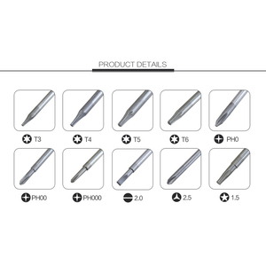 Wosai — tournevis magnétique à tête transversale, outil de <span class=keywords><strong>réparation</strong></span> de lunettes, pour <span class=keywords><strong>Macbook</strong></span> <span class=keywords><strong>Pro</strong></span>, ordinateur portable, ph000, ph00, Torx, y0,6 - Product Image 5