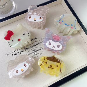 กิ๊บหนีบ<span class=keywords><strong>ผม</strong></span>การ์ตูน Cinnamoroll & My Melody ขนาดเล็กน่ารักการ์ตูนอะซิเตทกิ๊บหน้าม้าสำหรับผมเด็ก - Product Image 1