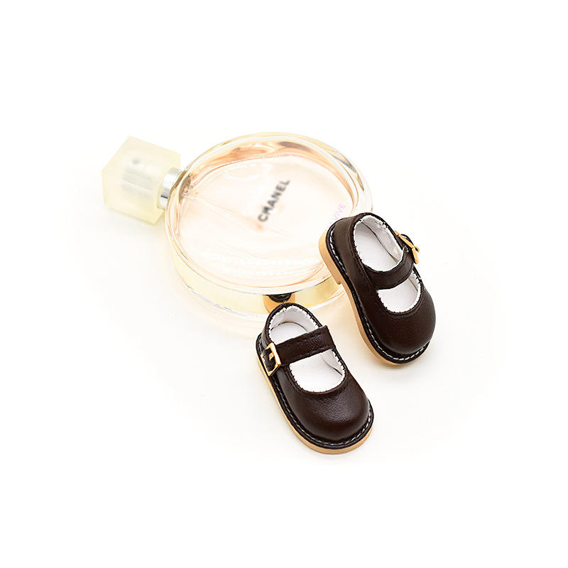 British style brown leather shoes - 1/6 bjd