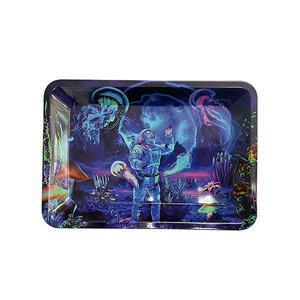 Fabricants Portable Offre Spéciale Pas Cher Logo Personnalisé Imprimé Dessin Animé Anime Grand Grand Plateau De Service En Étain De <span class=keywords><strong>Tabac</strong></span> Plateau Roulant En Métal - Product Image 2