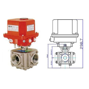 Vannes à boisseau sphérique OEM de haute qualité à 5 voies de régulation, température normale, DN80-DN1100, modèle UMW, garantie 1 an - Product Image 2