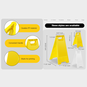 لوحة تحذير أمان صفراء على شكل حرف A بتصميم قابل للطي ومحمول - Product Image 3