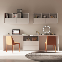 Bureau de bureau de luxe léger haut de gamme Design multifonctionnel en bois massif extensible Double bureau de travail pour chambre à coucher