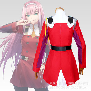 Disfraz de Strelitzia para Cosplay de Darling In The Franxx 02, uniforme de anime, juego de rol, vestido rojo para mujer, verano 2022 - Product Image 2