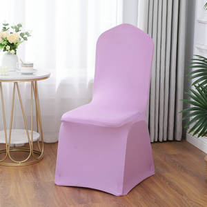 โรงงานผลิตปลอกหุ้มเก้าอี้โพลีเอสเตอร์แบบหนา ยืดหยุ่น ครอบคลุมทั้งตัว เหมาะสำหรับโรงแรม งานเลี้ยง หลายแบบ หลายสี ขายส่งสำหรับงานแต่งงาน - Product Image 1