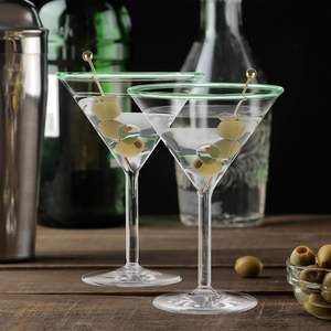 Verres à martini transparents durables de 9 oz avec icône en forme d'olive, verres à cocktail à <span class=keywords><strong>tige</strong></span> <span class=keywords><strong>haute</strong></span> pour les fêtes de vin d'anniversaire de bar à la maison, 2 pièces - Product Image 5