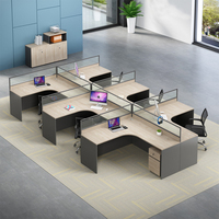 Poste de travail de direction, bureau, cloison de bureau, Table d'ordinateur, poste de travail à 4 voies
