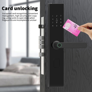 Bán Tự Động Vân Tay Mật Khẩu Khóa Thông Minh Cửa Mặt Công Nhận Thông Minh Khóa Với Chuông Cửa Đầu Đọc Thẻ IC Cho Gỗ - Product Image 2