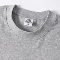 T-shirt personnalisé en gros avec logo, 270G, 100% coton, coupe chauve-souris, streetwear, coupe ample et carrée, épaules tombantes, t-shirt court pour homme