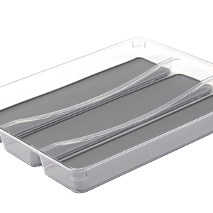 Drawer Organizer Plastic Non-slip Kitchen Cutlery Drawer Tray