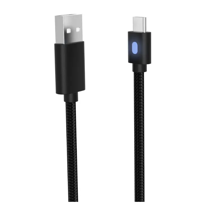 Cable de carga USB tipo C de 3m, Cable de nailon trenzado de sincronización rápida de datos para Playstation 5, Cable cargador de mando DualSense para PS5