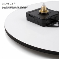 Jam Dinding Sublimasi Kosong Bulat 30cm 5mm MDF Kustom Bersertifikasi CARB P2 REACH MDFSUB