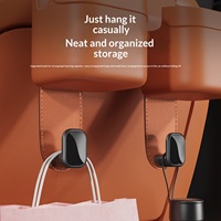 Support de tasse multifonctionnel en cuir Napa pour voiture, crochet de fixation pour siège de voiture, support de téléphone, gadget de rangement pour voiture, accessoires automobiles