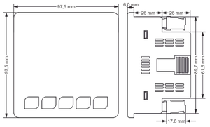 Samwha-DSP EM-07-60D Kỹ Thuật Số Bảo Vệ Multimeter Ba Giai Đoạn Volt Ampe Tần Số Meter 3P & 4W - Product Image 4