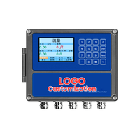 Débitmètre ultrasonique à bride en acier inoxydable pour traitement des eaux, écran LCD, IP65/IP68, communication 485, haute précision, usage industriel
