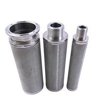 Élément filtrant en métal fritté poreux personnalisé OEM, silencieux avec filetage interne pour la filtration des équipements de précision