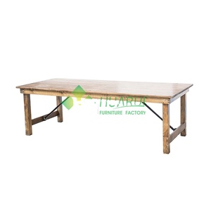 घटना ठोस लकड़ी देहाती शैली फार्म टेबल - Product Image 1