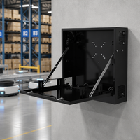 Armoire murale à profil bas avec positionnement pour écran et support d'enregistreur DVR, boîte de sécurité