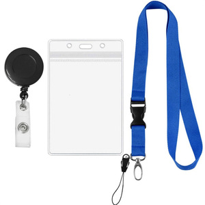 In stock, easy-open buckle webbing neck rope, transparent PVC soft card <b>holder</b>, exhibition pass, employee badge, and <b>ID</b> card - Product Image 2
