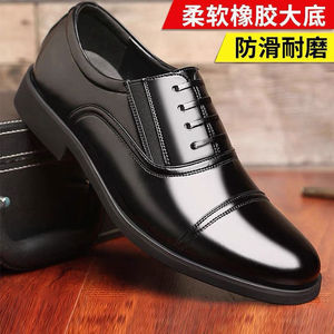 Zapatos formales de cuero para hombre, zapatos de vestir negros con cordones Oxford para boda y negocios - Product Image 5