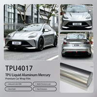 Livraison Rapide Film de Protection PPF Personnalisé en TPU Liquide Couleur Aluminium Mercure pour Carrosserie Automobile Rouleau en Gros
