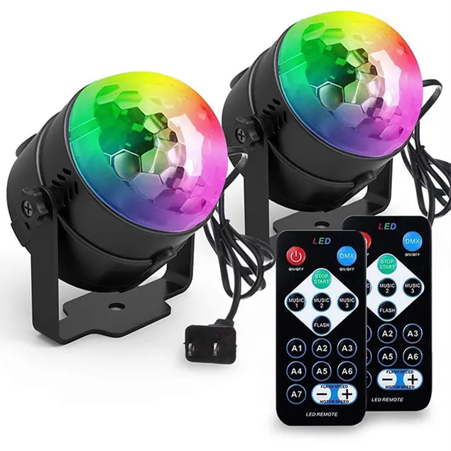 Amazon Best Indoor LED Stage Party Lights Disco Ball Strobe Light Remote Control Crystal Magic Ball RGB Stage Light