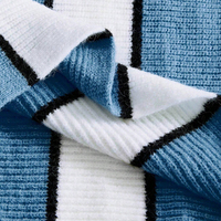 Polo en tricot rayé personnalisé pour homme, 100% coton, 7GG, col en V, style rétro preppy, fabricant OEM ODM, vente en gros, faible MOQ