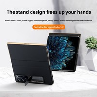 Étui de luxe ultra-fin en cuir véritable pour OPPO Find N2 avec support magnétique, coque de protection antichoc en grain de Napa
