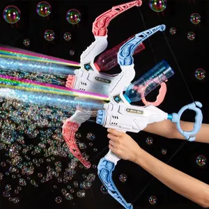 SY Kids 2 In 1 Electric Bow Arrow Toy Bubble Machine Novelty Summer Outdoor Electric Bubble Gun Toys