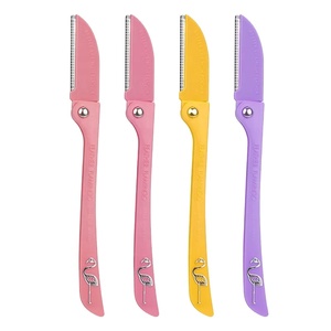 Maquinilla de afeitar facial plegable sin dolor OEM, maquinilla de afeitar plegable de acero inoxidable, maquinilla de afeitar <span class=keywords><strong>para</strong></span> cejas, maquinilla de afeitar Dermaplaning - Product Image 6
