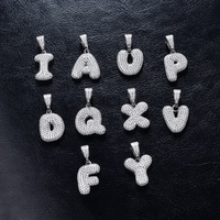 Pendentif Lettre P en Argent Sterling 925 Style Hip-Hop, Breloque Lettre Tendance