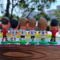 Meistverkaufte Großhandels-PVC-Harz Spielzeug-Fußballspieler-Figuren, Kundenspezifische 3D-Fußballspieler-Actionfiguren