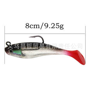 Weihai Soft Bait 8cm Midwater Lure Bass Fishing Glow In Dark Bionic Artificial Baits Single Hook With <b>Lead</b> <b>Weight</b> - Product Image 3