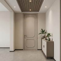 Porte intérieure moderne simple en bois CPL, résistante à l'eau, à l'humidité, insonorisée, anti-rayures, pour chambre et hôtel