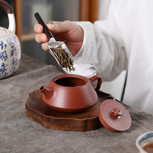 Japanese Style Pure Tin <b>Tea</b> Spoon Long Handle <b>Tea</b> Scoop For <b>Tea</b> <b>Set</b> Accessories - Product Image 2