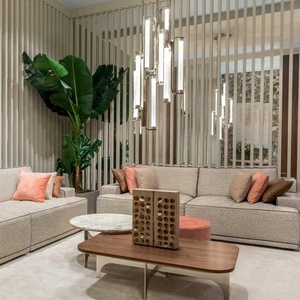 Luz colgante de cristal de <span class=keywords><strong>estilo</strong></span> <span class=keywords><strong>italiano</strong></span>, barra de hierro dorada de lujo, luz colgante de techo, Villa, Hotel, sala de estar, diseñador, decoración de luz interior - Product Image 3