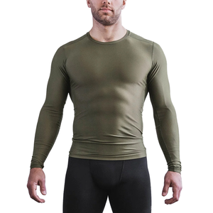 T-shirt de course pour hommes en gros, séchage rapide, léger, coupe ajustée, en tissu tricoté polyester, design uni ou à motifs imprimés - Product Image 1