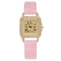 Jam Tangan Wanita Akrilik Berlian Imitasi Model Kotak Penuh Bintang, Ramah Lingkungan, Mesin Quartz, Modis, Laris Manis di Pasar Luar Negeri